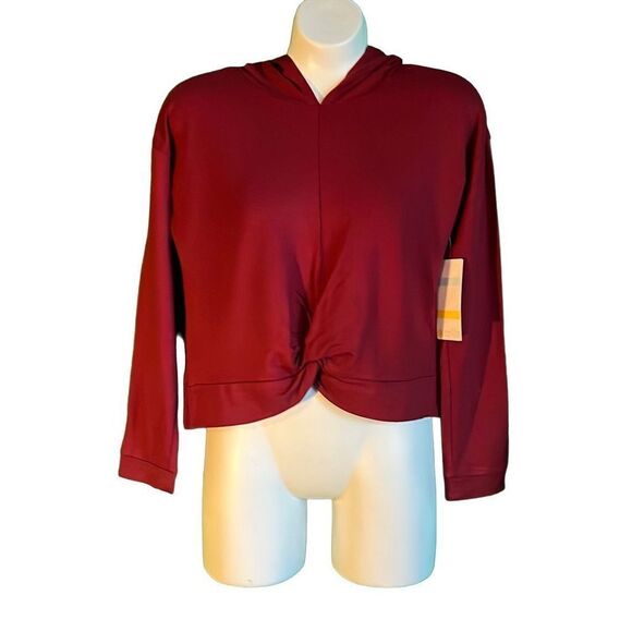Zella Girl Hooded Pullover Burgundy size 8/10 - Picture 1 of 12